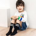 thumbnail image 2 of Kids Child Cotton Stripes Sport Soccer Team Socks Uniform Tube Cute Knee High Stocking for Boys Girls, 2 of 5