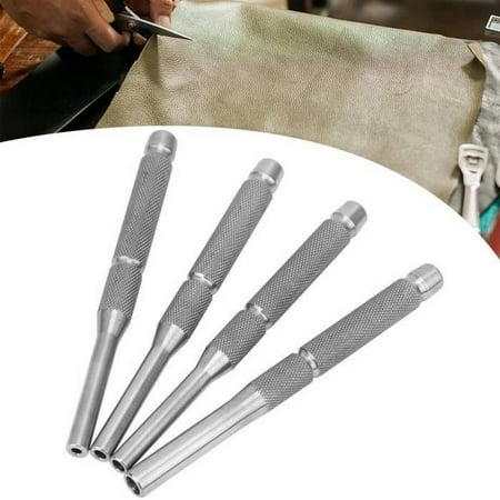 

4Pcs/Set Leather Hole Punch Set Multi Size Durable Stainless Steel Round Head Punch Tool