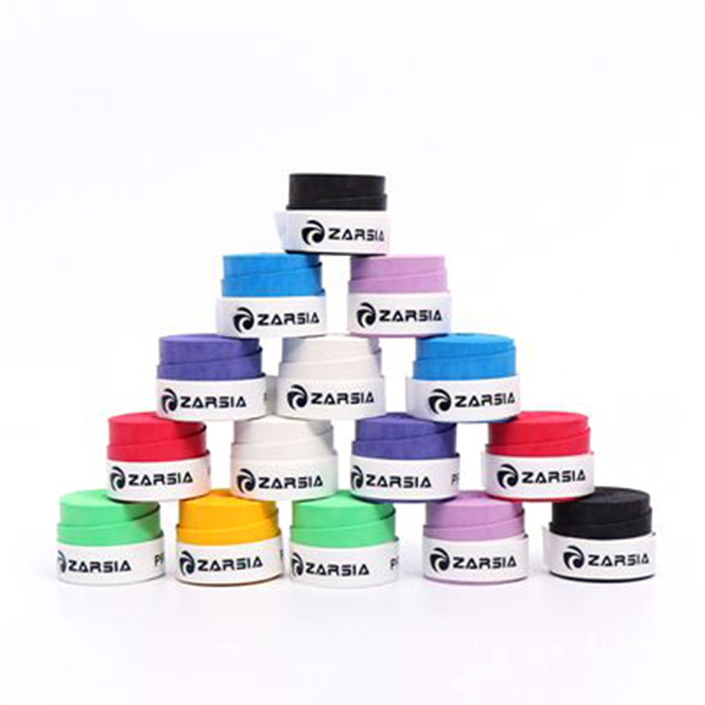 60 Pcs/Set Tennis Racket Overgrips Badminton Overgrip Anti-slip Grip Tape Absorbs Sweat Replacement Grip Tape