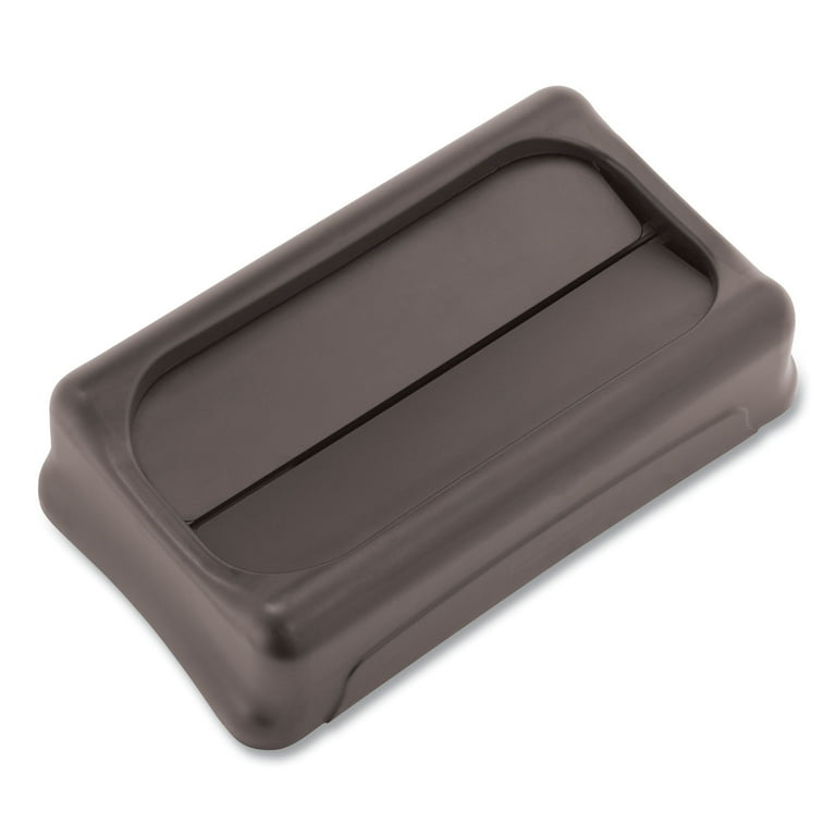 Swing Top Lid for Slim Jim Waste Containers, 11.38w x 20.5d x 5h, Black Swing Top Lid for Slim Jim Waste Containers, 11.38w x 20.5d x 5h, Black