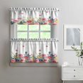 thumbnail image 2 of Watercolor Flowers Kitchen Curtains and Valances Set - 3 Piece Kitchen Curtains Sets with Valance for Windows Rod Pocket Machine Washable Kitchen Decor Decorations (54"x18"+2x27.5"x24"), 2 of 6