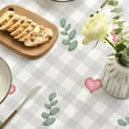 thumbnail image 5 of Valentine''s Day Tablecloth 60×84 Inch Rectangle, Buffalo Plaid Pink Love Hearts Washable Table Cover for Party Picnic Dinner Decor, 5 of 6