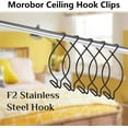 thumbnail image 3 of NOGIS 100 Pcs Drop Ceiling Hook Clips with Hook, Grid Hanging Ceiling Hook Clips for Office, Classroom, Home, Party and Wedding Decoration (Black), 3 of 7