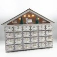thumbnail image 1 of Calendario de Adviento de madera con luz LED para Navidad, 24 días de calendario de adviento de madera, funciona con pilas, 24 cajones de almacenamiento, calendario de adviento para casa, 1 of 4