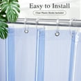 Inosoo Colorful Shower Curtain Liner, 100% EVA Clear Blue Heavy Duty ...