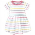 thumbnail image 3 of Hudson Baby Infant and Toddler Girl Cotton Short-Sleeve Dresses 2pk, Candy Stripes, 6-9 Months, 3 of 3