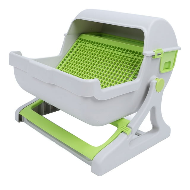 Self Cleaning Cat Litter Box, Semi Automatic Cat Litter Box Spacious for Indoor Cats