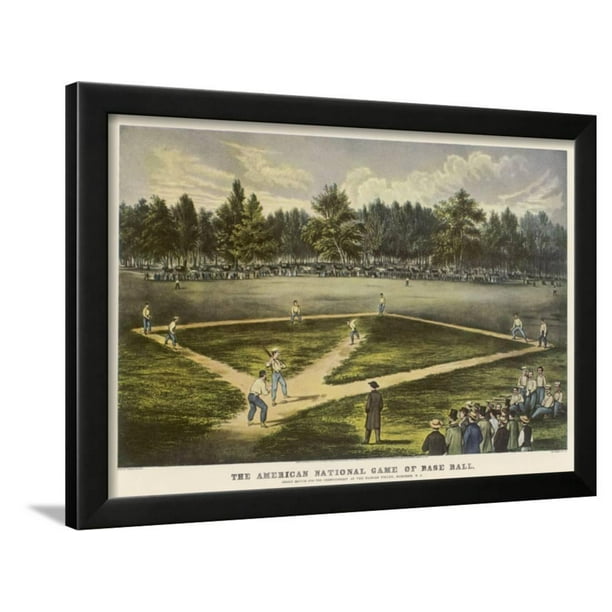Grand Match For The Championship At The Elysian Fields Hoboken New Jersey Framed Print Wall Art By Currier Ives Walmart Com Walmart Com