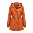 thumbnail image 5 of Edvintorg Women's Waterproof Rain Jacket Lightweight Long Raincoat Outdoor Hooded Windbreaker with Pockets, 5 of 8