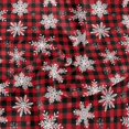 thumbnail image 2 of Round Tablecloth Snowflakes On Buffalo Plaid Christmas Polyester Tablecover 60 Inch with Lace Design, Anti-Wrinkle and Smooth Table Cloth for Kitchen/Home Decoration, 2 of 8