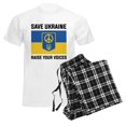 thumbnail image 6 of CafePress - Save Ukraine Raise Your Voices Men's Light Pajamas - Men's Light Loose Fit Cotton Pajama Set, 6 of 7