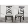 thumbnail image 2 of Lexicon Wood Dining Room Side Chair in Distressed Dark Pewter (Set of 2), 2 of 6