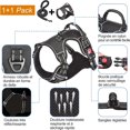 thumbnail image 2 of S)No Pull Harness for Medium Large Dogs, Adjustable, Reflective Oxford Fabric, Easy to Control, with Free Heavy Duty Leash, 2 of 5