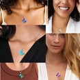 thumbnail image 6 of Purple Butterfly Necklace Amethyst February Birthstone Necklace Pendant Sterling Silver Jewelry Women Birthday Mother's Day Gifts Juwaliy, 6 of 9