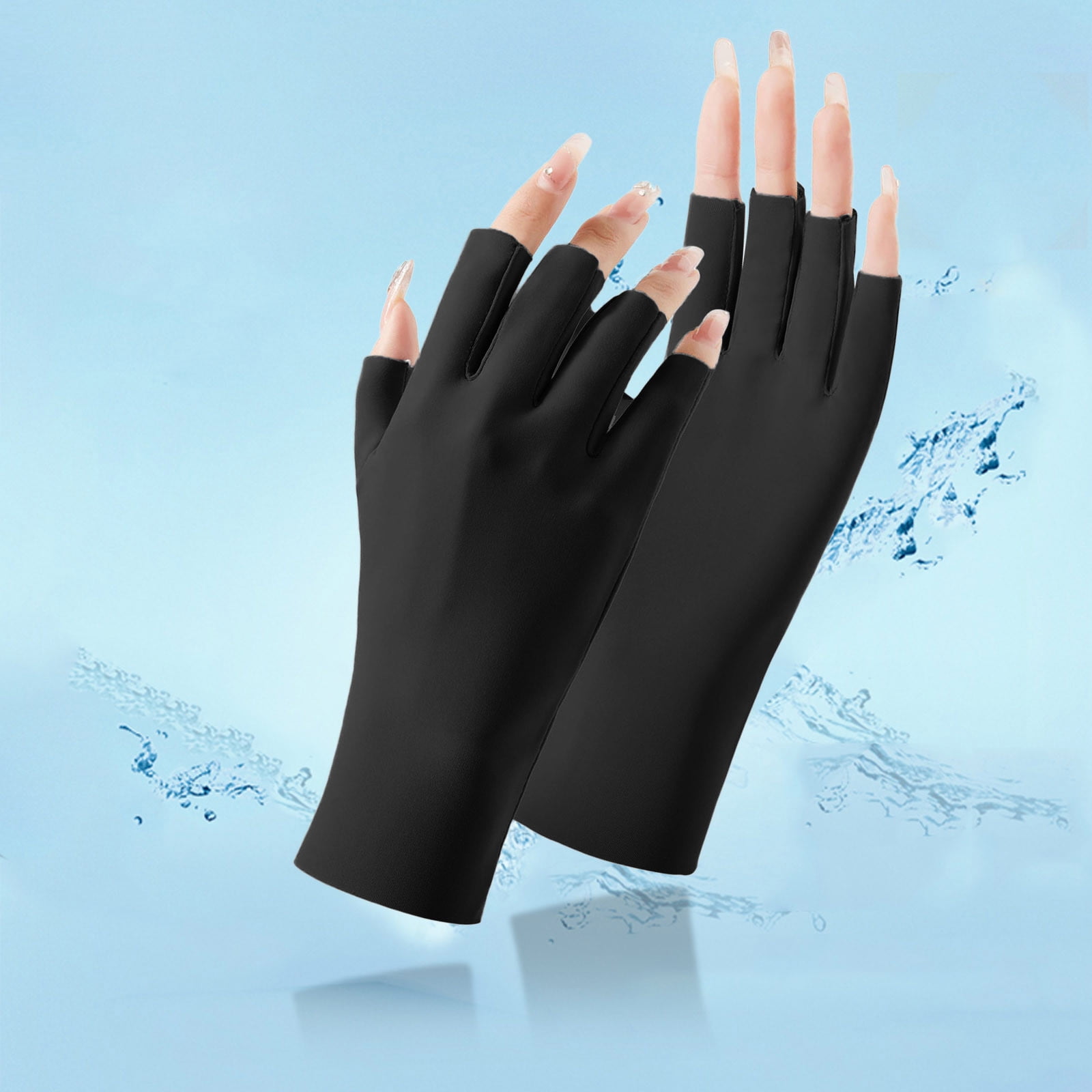 Women Fingerless Gloves Sun Protection Protection Driving Gloves Summer