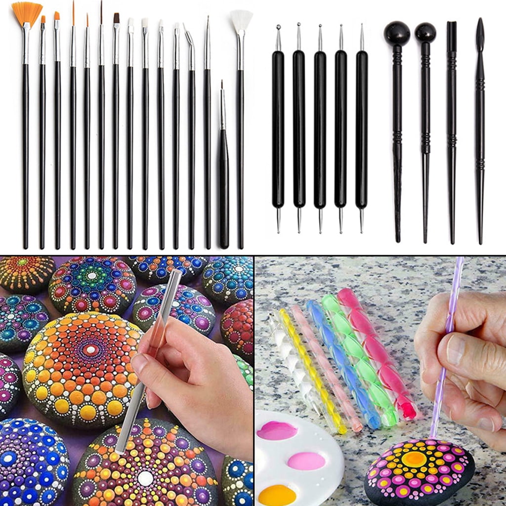 65pcs Mandala Dotting Tools Set For Rock Painting Stone Acrylic Stick Template 65pcs Mandala Dotting Tools Set For Rock Painting Stone Acrylic Stick Template