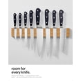thumbnail image 3 of Magnetic Knife Holder for Wall or Fridge - No-Drill Bamboo Knife Magnetic Strip, 16″ - Renter Friendly, 3 of 4