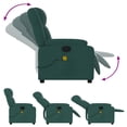 thumbnail image 5 of vidaXL Massage Recliner Chair Dark Green, 5 of 6