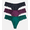 BLACK SOOT / GREEN TROPIC / RIO PLUM, variant on Women's Microfiber and Lace Thong Panties, 3-Pack, Sizes XS to 3XL