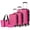 Magenta-5pcs, variant on WEPLUS 5 Piece Hardside Luggage Sets TSA Lock Spinner Wheels Suitcase with Cup Holder