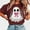 Wine, variant on Halloween Ghost Bow T-Shirt Women Cute Graphic Tee Fall Short Sleeve Funny Spooky Costume Tops