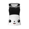 thumbnail image 4 of Xecao Cat Meow print women's scoop neck, loose-fit workout tank tops for the gym., 4 of 9