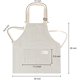 thumbnail image 2 of Paquete de 2 delantales ajustables de lino y algodón con 2 bolsillos para cocinar delantales de cocina para hombres y mujeres Sincero Hogar, 2 of 7
