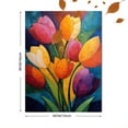 thumbnail image 3 of Modern Abstract Tulip Oil Painting Canvas Print, Living Room Bedroom Dining Room Hallway Decor, 3 of 8