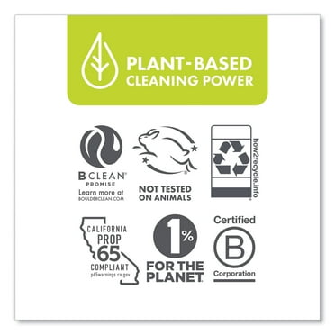 Boulder Clean Disinfectant Cleaner, Lemon Scent, 128 oz Bottle