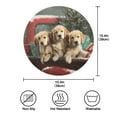 thumbnail image 3 of 15.4" Round Placemat Set of 4 Polyester Fabric Place Mats Non-Slip Dining Kitchen Table Mats for Kitchen Party Decor Cute Dog and Red Truck, 3 of 5