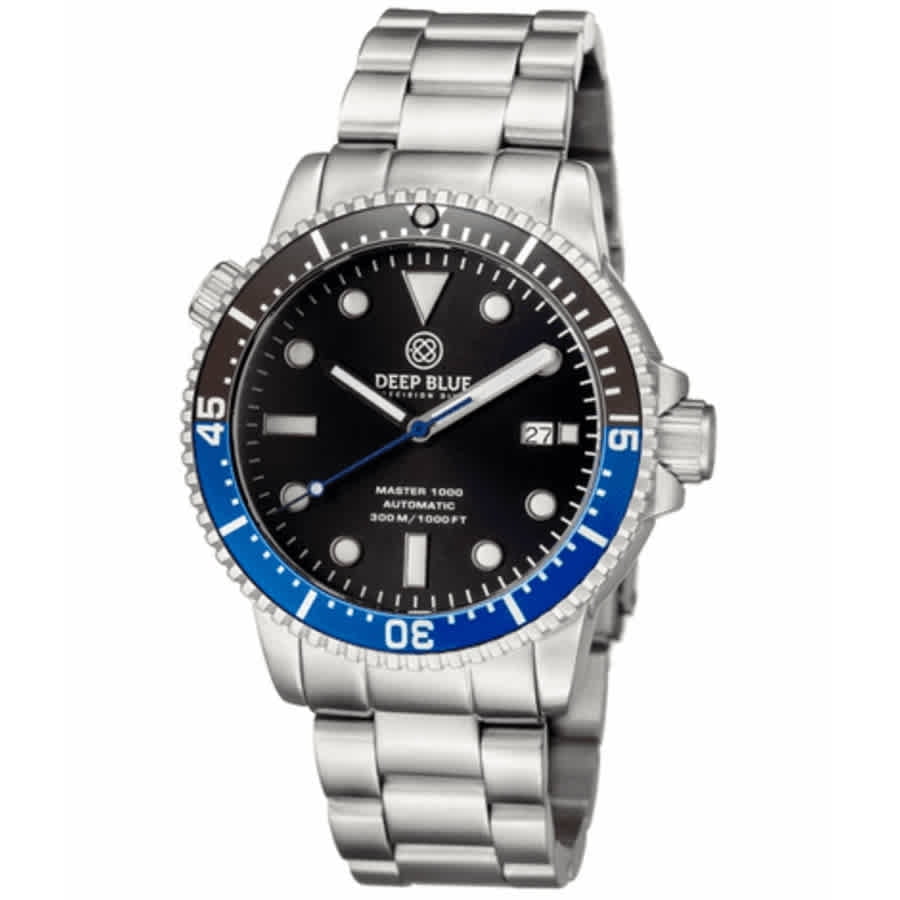 Deep Blue Deep Blue Master 1000 Automatic Black Dial Watch Mas1kbtmnbracelet Walmart Com Walmart Com