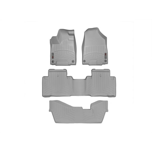 WeatherTech Custom Fit FloorLiners compatible with 2017-2020 Acura MDX - Complete Set (1st, 2nd, & 3rd Row), Grey