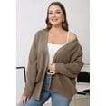 thumbnail image 6 of Daystry Fall Winter Womens Plus Size Open Front Casual Long Sleeve Chunky Cable Knit Classic Sweaters Cardigan, 6 of 8