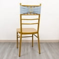 Efavormart 5 Pack Dusty Blue Spandex Chair Sashes with Gold Rhinestone ...