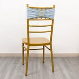 Efavormart 5 Pack Dusty Blue Spandex Chair Sashes with Gold Rhinestone ...