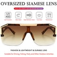 thumbnail image 4 of Gafas de Sol Cuadradas Oversize tipo Escudo AIEYEZO para Hombre y Mujer, 4 of 8