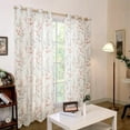 thumbnail image 4 of 2pcs Light - Colored Elegant Floral Curtains, Universal For Living Room And Bedroom, 52"W×63"L, Cozy Pastoral - Style Decorative Curtains, Suitable For Small Windows, 4 of 10