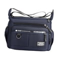 thumbnail image 2 of Bolso bandolera para hombre, elegante, con cierre de cremallera, impermeable, para negocios. Azul oscuro, 2 of 9