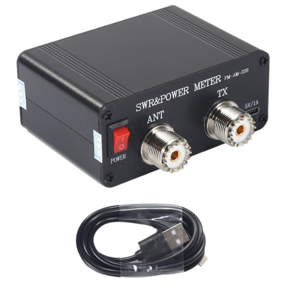 120W Digital Power Standing Wave Meter SWR Meter Rechargeable Color HD Display Screen FM-AM
