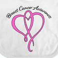 thumbnail image 4 of Inktastic Breast Cancer Awareness with Pink Ribbon Heart Boys or Girls Baby Bib, 4 of 4