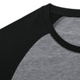 thumbnail image 6 of LELINTA Men's & Big Men's Short Sleeve Raglan T-Shirt Baseball Jersey Casual Sport Tee, M-3XL, Black/ Blue, 6 of 8