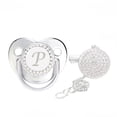 thumbnail image 2 of DPTALR Baby Pacifier 26 Letter Name Initial Clip Silicone Infant Nipple Bling Newborn Pacifier, 2 of 3