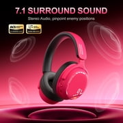 ONIKUMA 2.4GHz Wireless Gaming Headset for PS5/PS4/PC/Xbox/Switch/, Gaming Headphone with Noise-Canceling Mic, 7.1 Stereo Surround Sound, RGB Light, 60H Battery Life
