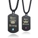 thumbnail image 1 of Collares para pareja Wolentty King and Queen de acero inoxidable, 1 of 7