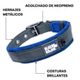 thumbnail image 2 of Collar para Perros Black Rhino, Neopreno Acolchado, Costuras reflectantes, Ajustable, XL (Azul/Gris) azul L, 2 of 7
