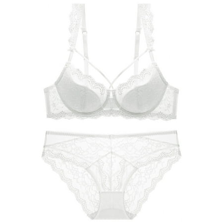 HHH New Sexy Lace Lingerie Women s Thin Cotton Big Chest Small Comfortable and Breathable Push up Large Size Bra Set
