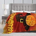 thumbnail image 4 of Kll Fleece Blanket Plush Throw Blanket Halloween Pumpkin Autumn Hat,Soft Fuzzy Cozy Flannel Blanket For Couch Sofa Bed.(40"X30"), 4 of 9