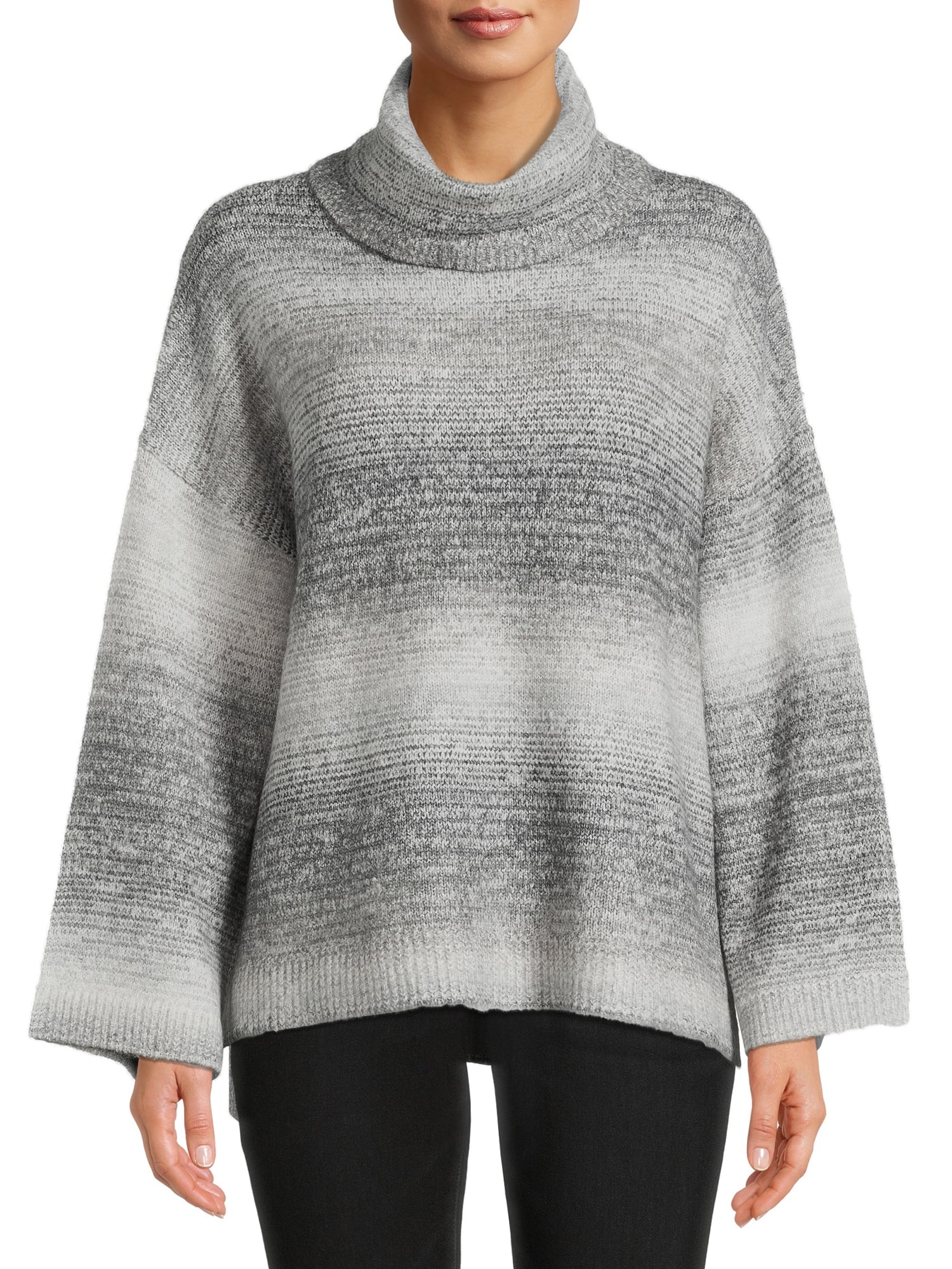Time and Tru Women's Ombre Cowl Neck 