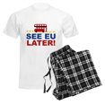 thumbnail image 6 of CafePress - See EU Later! Men's Light Pajamas - Men's Light Loose Fit Cotton Pajama Set, 6 of 7