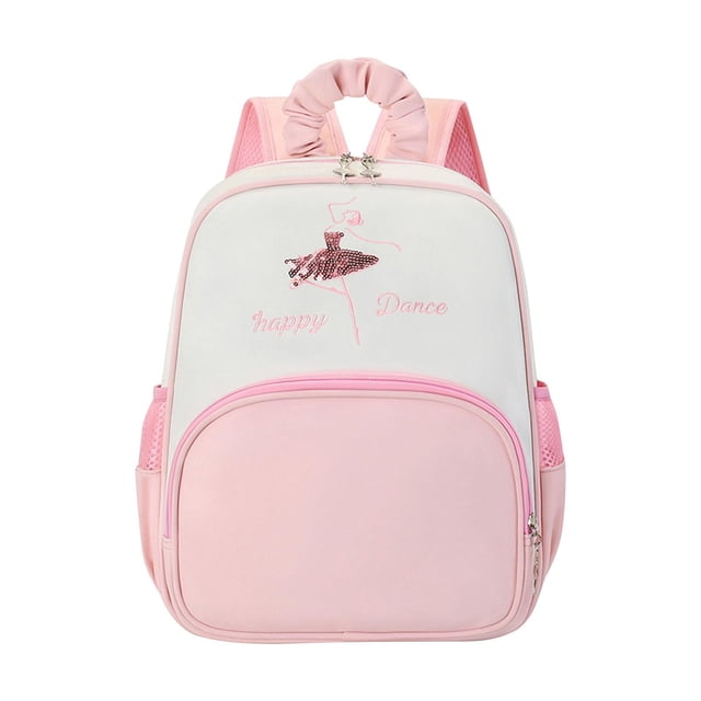 Mochila de ballet para niñas, bonita bolsa de bailarina para viajes, baile latino para niños Rosa